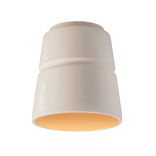 Justice Designs - CER-6150-MTGD - One Light Flush-Mount - Radiance - Matte White/Champagne Gold