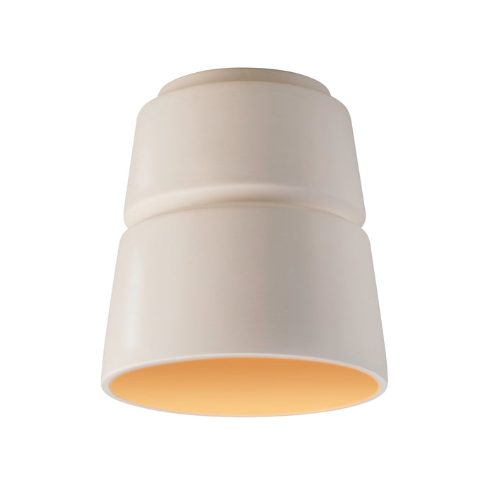 Justice Designs - CER-6150-MTGD - One Light Flush-Mount - Radiance - Matte White/Champagne Gold