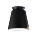 Justice Designs - CER-6170-CRB - One Light Flush-Mount - Radiance - Carbon - Matte Black