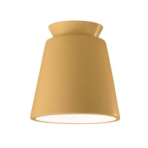 Justice Designs - CER-6170-MYLW - One Light Flush-Mount - Radiance - Muted Yellow