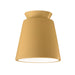 Justice Designs - CER-6170-MYLW - One Light Flush-Mount - Radiance - Muted Yellow