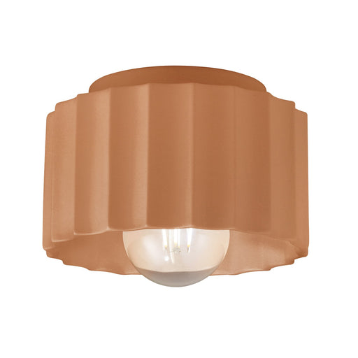 Justice Designs - CER-6183-ADOB - One Light Flush-Mount - Radiance - Adobe