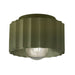 Justice Designs - CER-6183-MGRN - One Light Flush-Mount - Radiance - Matte Green