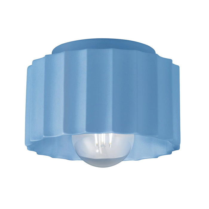 Justice Designs - CER-6183-SKBL - One Light Flush-Mount - Radiance - Sky Blue