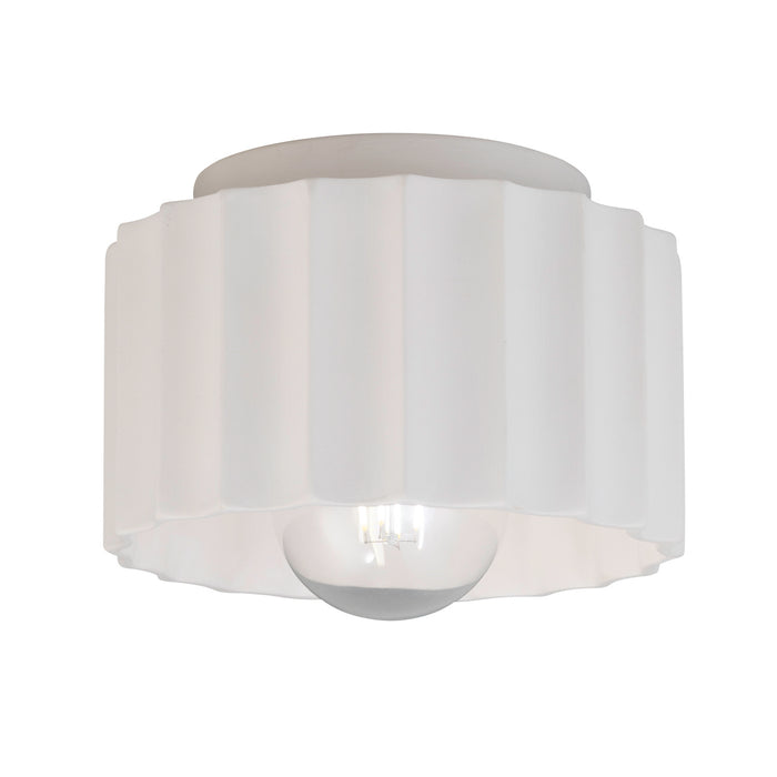 Justice Designs - CER-6183W-BIS - One Light Outdoor Flush-Mount - Radiance - Bisque