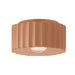 Justice Designs - CER-6185-ADOB - One Light Flush-Mount - Radiance - Adobe