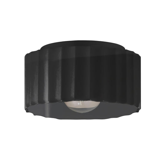 Justice Designs - CER-6185-BLK - One Light Flush-Mount - Radiance - Gloss Black