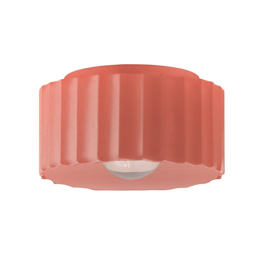 Justice Designs - CER-6185-BSH - One Light Flush-Mount - Radiance - Gloss Blush