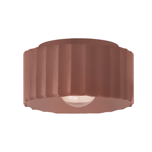 Justice Designs - CER-6185-CLAY - One Light Flush-Mount - Radiance - Canyon Clay