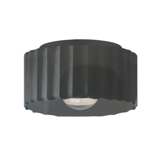 Justice Designs - CER-6185-GRY - One Light Flush-Mount - Radiance - Gloss Grey