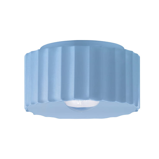 Justice Designs - CER-6185-SKBL - One Light Flush-Mount - Radiance - Sky Blue