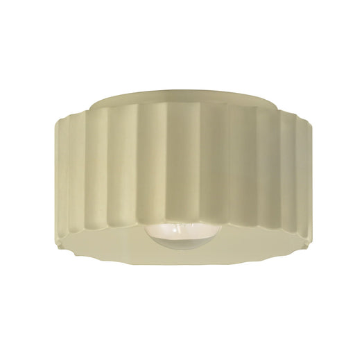 Justice Designs - CER-6185-VAN - One Light Flush-Mount - Radiance - Vanilla (Gloss)