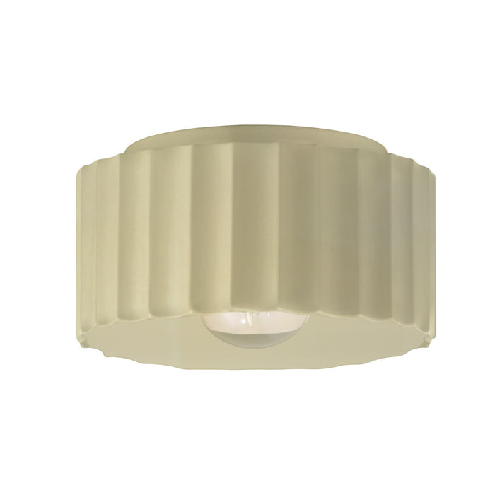 Justice Designs - CER-6185-VAN - One Light Flush-Mount - Radiance - Vanilla (Gloss)