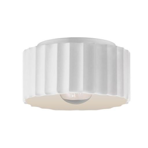 Justice Designs - CER-6185-WHT - One Light Flush-Mount - Radiance - Gloss White