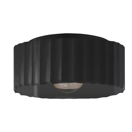 Justice Designs - CER-6187-BLK - One Light Flush-Mount - Radiance - Gloss Black