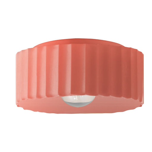 Justice Designs - CER-6187-BSH - One Light Flush-Mount - Radiance - Gloss Blush