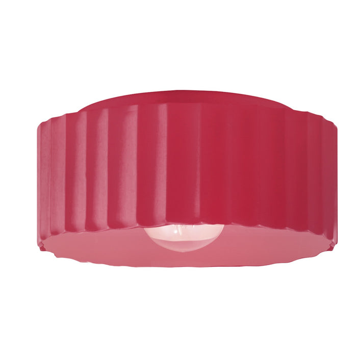 Justice Designs - CER-6187-CRSE - One Light Flush-Mount - Radiance - Cerise