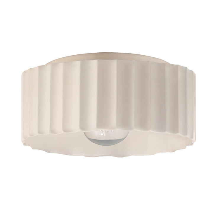 Justice Designs - CER-6187-MAT - One Light Flush-Mount - Radiance - Matte White