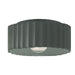 Justice Designs - CER-6187-PWGN - One Light Flush-Mount - Radiance - Pewter Green