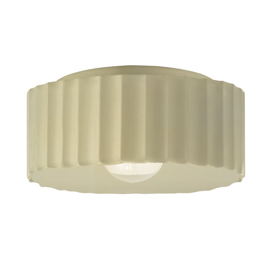 Justice Designs - CER-6187-VAN - One Light Flush-Mount - Radiance - Vanilla (Gloss)