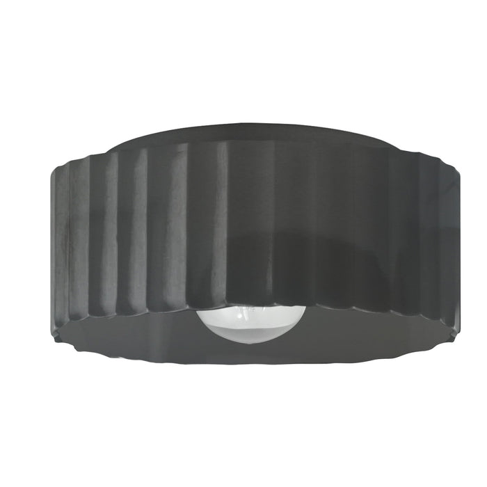 Justice Designs - CER-6187W-GRY - One Light Outdoor Flush Mount - Radiance - Gloss Grey