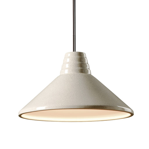 Radiance One Light Pendant White Crackle