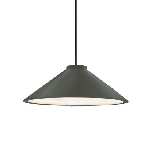Radiance One Light Pendant Pewter Green