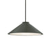 Justice Designs - CER-6240-PWGN-MBLK-RIGID - One Light Pendant - Radiance - Pewter Green