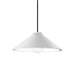 Justice Designs - CER-6240-WHT-MBLK-RIGID - One Light Pendant - Radiance - Gloss White