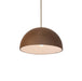 Justice Designs - CER-6250-TERA-ABRS-RIGID - One Light Pendant - Radiance - Terra Cotta