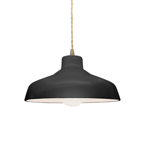 Radiance One Light Pendant Gloss Black w/ Matte White