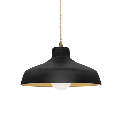 Radiance One Light Pendant Carbon Matte Black w/ Champagne Gold