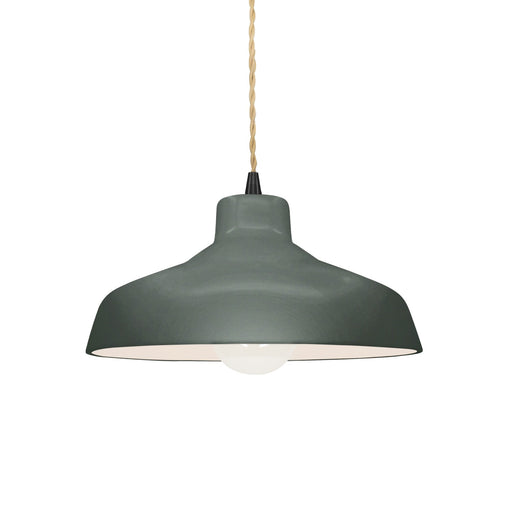 Radiance One Light Pendant Pewter Green