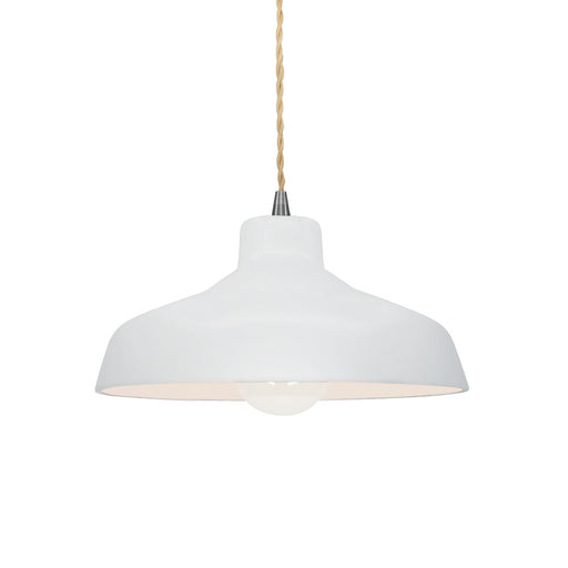 Radiance One Light Pendant Gloss White (outside and inside of fixture)