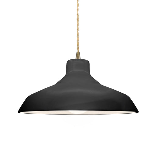Radiance One Light Pendant Gloss Black w/ Matte White