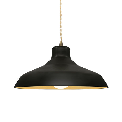 Radiance One Light Pendant Carbon Matte Black w/ Champagne Gold