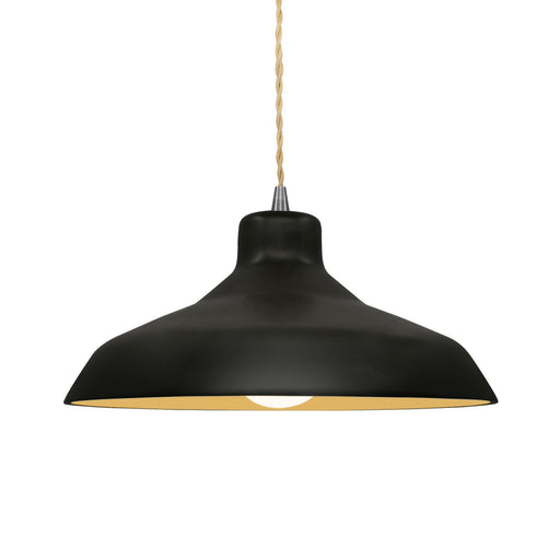 Radiance One Light Pendant Carbon Matte Black w/ Champagne Gold
