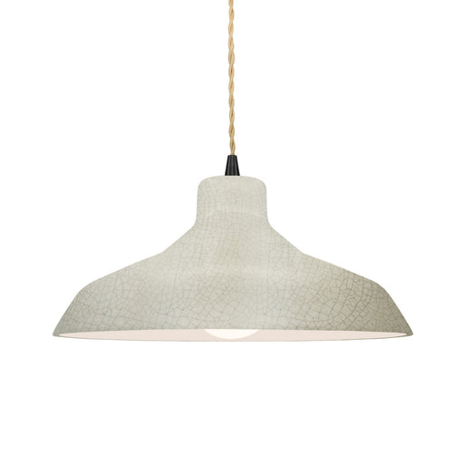 Radiance One Light Pendant White Crackle