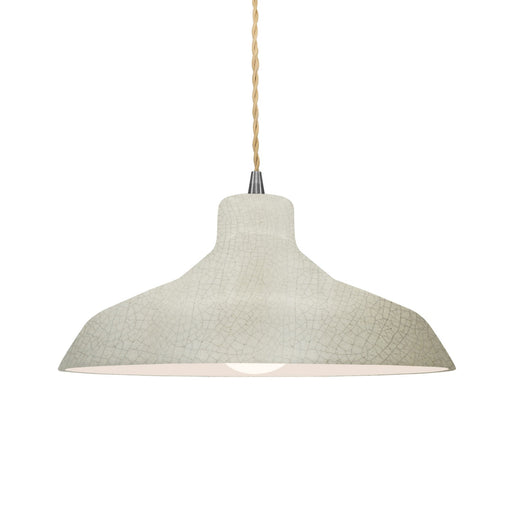 Radiance One Light Pendant White Crackle