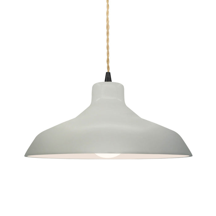 Justice Designs - CER-6263-MAT-MBLK-BEIG-TWST - One Light Pendant - Radiance - Matte White