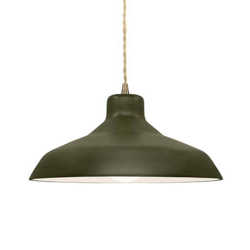 Radiance One Light Pendant Matte Green