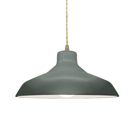 Radiance One Light Pendant Pewter Green