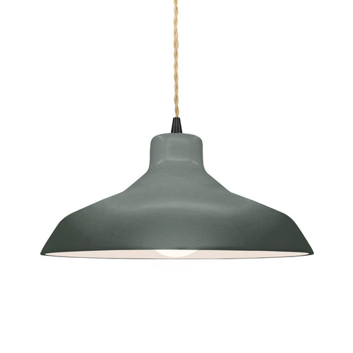 Radiance One Light Pendant Pewter Green