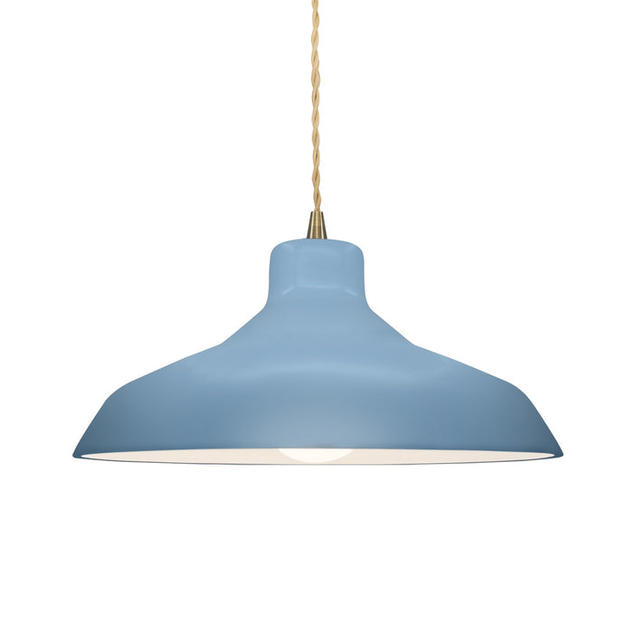 Justice Designs - CER-6263-SKBL-ABRS-BEIG-TWST - One Light Pendant - Radiance - Sky Blue