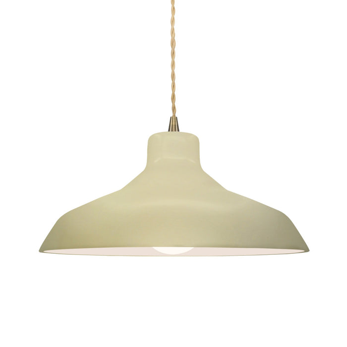 Justice Designs - CER-6263-VAN-ABRS-BEIG-TWST - One Light Pendant - Radiance - Vanilla (Gloss)