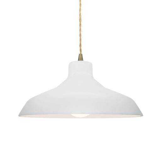 Radiance One Light Pendant Gloss White (outside and inside of fixture)