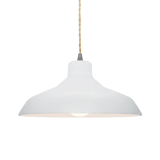 Radiance One Light Pendant Gloss White (outside and inside of fixture)