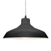 Justice Designs - CER-6265-BKMT-MBLK-BEIG-TWST - One Light Pendant - Radiance - Gloss Black w/ Matte White