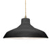 Justice Designs - CER-6265-BLK-ABRS-BEIG-TWST - One Light Pendant - Radiance - Gloss Black