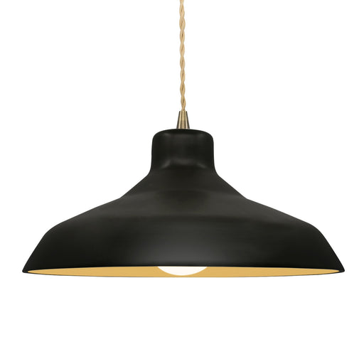 Radiance One Light Pendant Carbon Matte Black w/ Champagne Gold